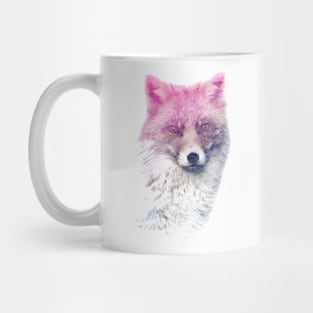 Fox Superimposed Watercolor Mug